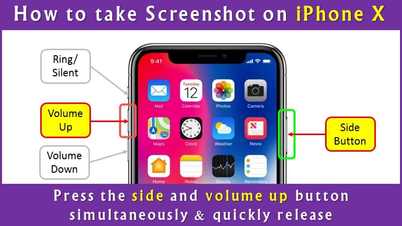 How to take Screenshot on iPhone X