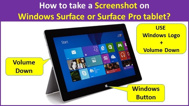 How to take a Screenshot on Windows Surface or Surface Pro tablet