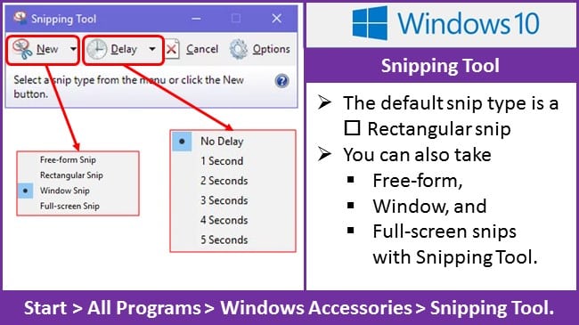 How to use Snipping Tool in Windows 10 to take a screenshot
