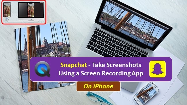 Snapchat how to take screenshot using screen recorder on iphone