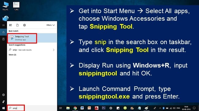 where is my snipping tool windows 10?