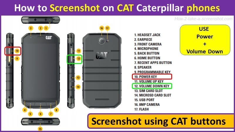 How to Screenshot on CAT Caterpillar phones?