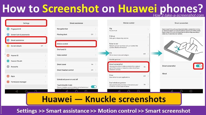 How to Screenshot on Huawei phones using gesture control?