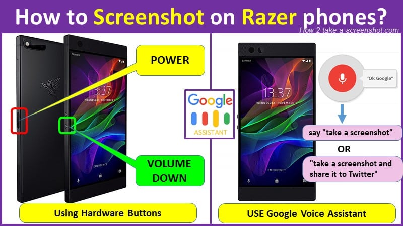 How to Screenshot on Razer phone and laptop?