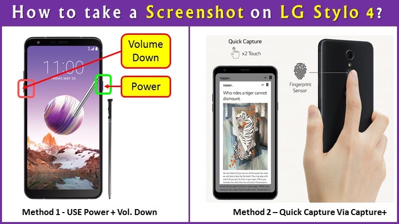 How to take a Screenshot on LG Stylo 4?