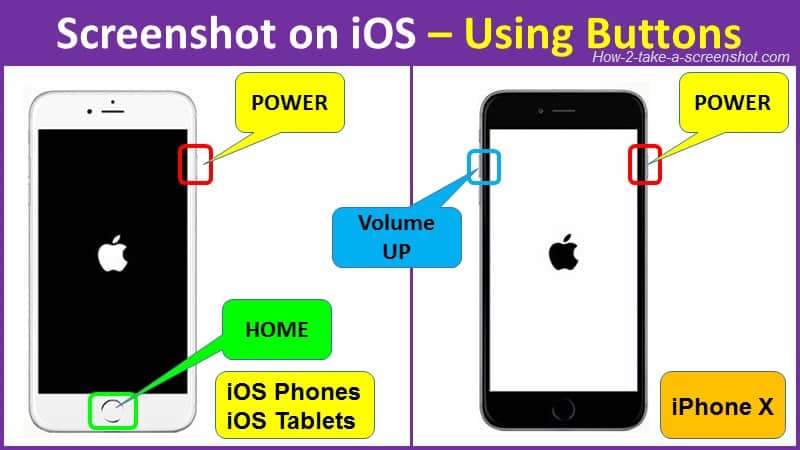 how to screenshot on ios using buttons