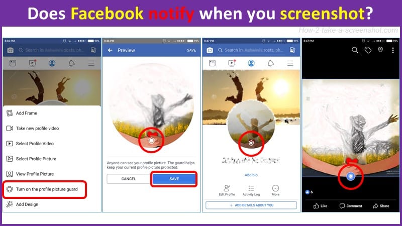 Does Facebook notify when you screenshot?