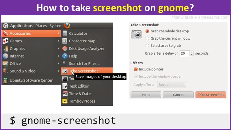How to take screenshot on gnome