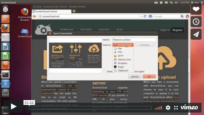 ScreenCloud to take screenshot on Linux