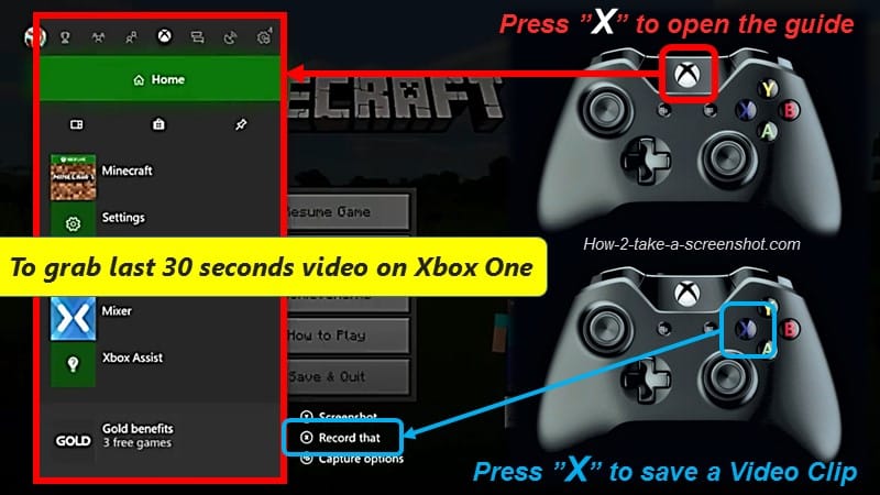 How to grab last 30 seconds video on Xbox One?