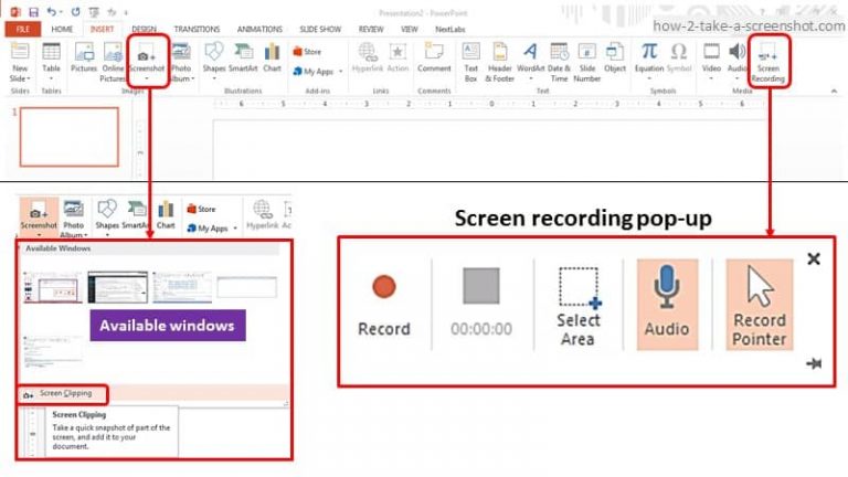 Windows Screenshots or Screen Recording using PowerPoint [PC or Laptop]